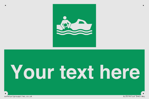 Custom sign safe condition Rescue boat